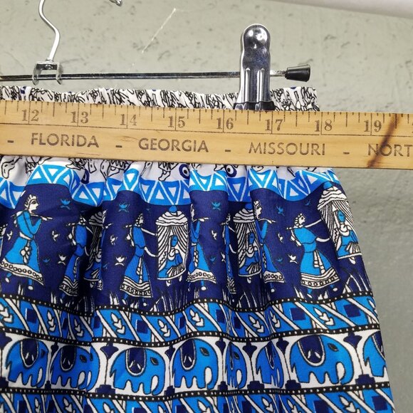 Palazzo Pants Women's Small Elephant Indian Block Print Wide Leg Hippie Boho - Picture 11 of 14